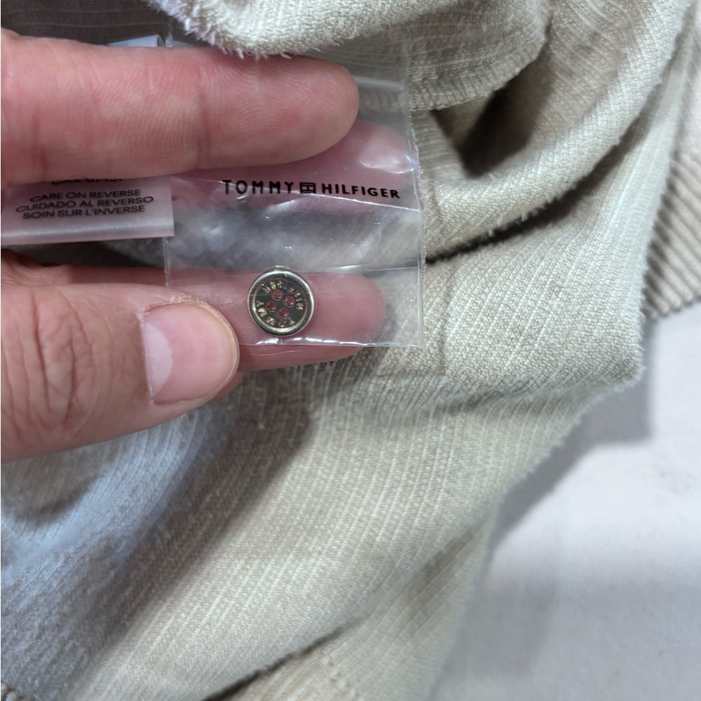 Tommy Hilfiger Taupe Button-Up Midi Dress - Picture 12 of 16